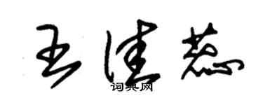 朱錫榮王佳蕊草書個性簽名怎么寫