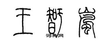 陳墨王智嵐篆書個性簽名怎么寫