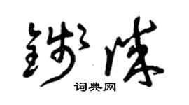曾慶福錢誠草書個性簽名怎么寫