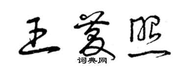 曾慶福王慶照草書個性簽名怎么寫