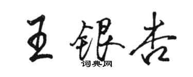 駱恆光王銀杏行書個性簽名怎么寫