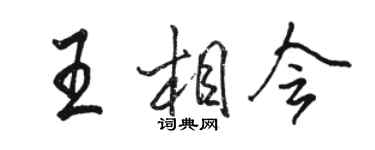 駱恆光王相會行書個性簽名怎么寫