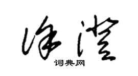 朱錫榮徐澄草書個性簽名怎么寫