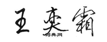 駱恆光王奕霜行書個性簽名怎么寫