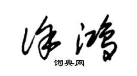 朱錫榮徐鴻草書個性簽名怎么寫