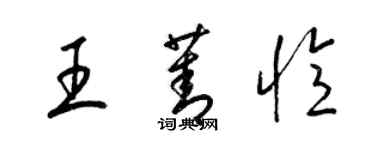 梁錦英王菁憶草書個性簽名怎么寫