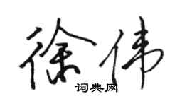 駱恆光徐偉行書個性簽名怎么寫