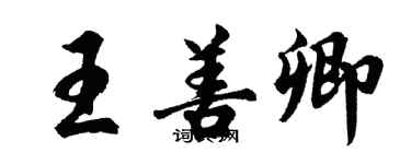 胡問遂王善卿行書個性簽名怎么寫