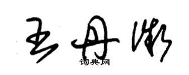 朱錫榮王丹微草書個性簽名怎么寫