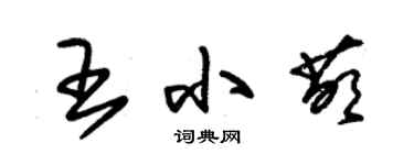 朱錫榮王小萌草書個性簽名怎么寫