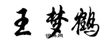 胡問遂王夢鶴行書個性簽名怎么寫