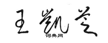 駱恆光王凱芝草書個性簽名怎么寫