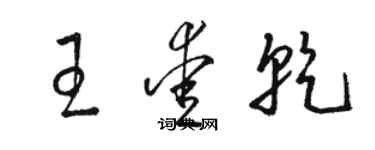 駱恆光王愛乾草書個性簽名怎么寫