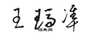 駱恆光王瑪準草書個性簽名怎么寫