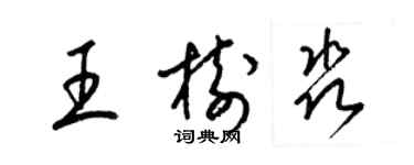 梁錦英王樹淼草書個性簽名怎么寫