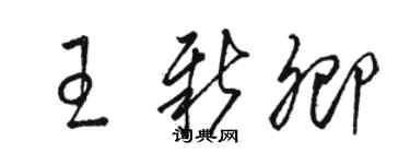 駱恆光王新卿草書個性簽名怎么寫