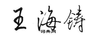 駱恆光王海鑄行書個性簽名怎么寫