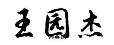 胡問遂王園傑行書個性簽名怎么寫