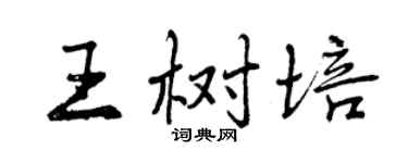 曾慶福王樹培行書個性簽名怎么寫