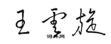 駱恆光王雲旋草書個性簽名怎么寫