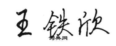 駱恆光王鐵欣行書個性簽名怎么寫