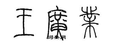 陳墨王廣業篆書個性簽名怎么寫