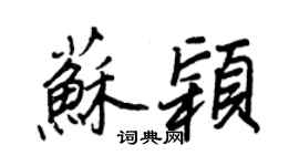 王正良蘇穎行書個性簽名怎么寫