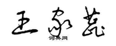 曾慶福王家蕊草書個性簽名怎么寫