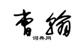 朱錫榮曹翰草書個性簽名怎么寫