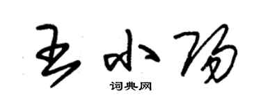 朱錫榮王小陽草書個性簽名怎么寫