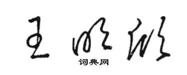 駱恆光王明欣草書個性簽名怎么寫