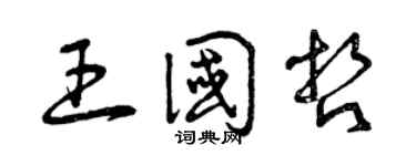 曾慶福王國哲草書個性簽名怎么寫