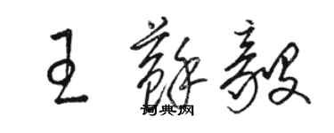 駱恆光王蘇毅草書個性簽名怎么寫