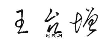 駱恆光王台增草書個性簽名怎么寫