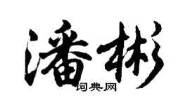 胡問遂潘彬行書個性簽名怎么寫