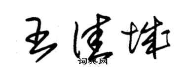 朱錫榮王佳城草書個性簽名怎么寫