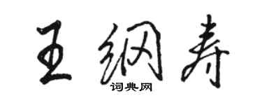 駱恆光王綱壽行書個性簽名怎么寫