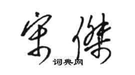 駱恆光宋傑草書個性簽名怎么寫