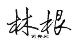駱恆光林根行書個性簽名怎么寫