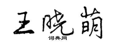 曾慶福王曉萌行書個性簽名怎么寫