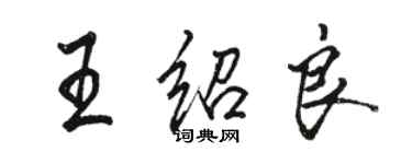 駱恆光王紹良行書個性簽名怎么寫