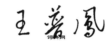 駱恆光王普鳳草書個性簽名怎么寫