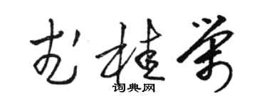 駱恆光武桂榮草書個性簽名怎么寫