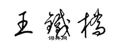 梁錦英王鐵橋草書個性簽名怎么寫