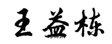 胡問遂王益棟行書個性簽名怎么寫
