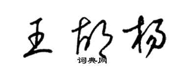 梁錦英王胡楊草書個性簽名怎么寫