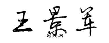 曾慶福王景軍行書個性簽名怎么寫