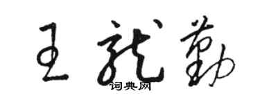 駱恆光王龍勤草書個性簽名怎么寫