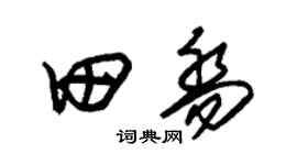 朱錫榮田喬草書個性簽名怎么寫