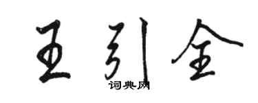 駱恆光王引全行書個性簽名怎么寫